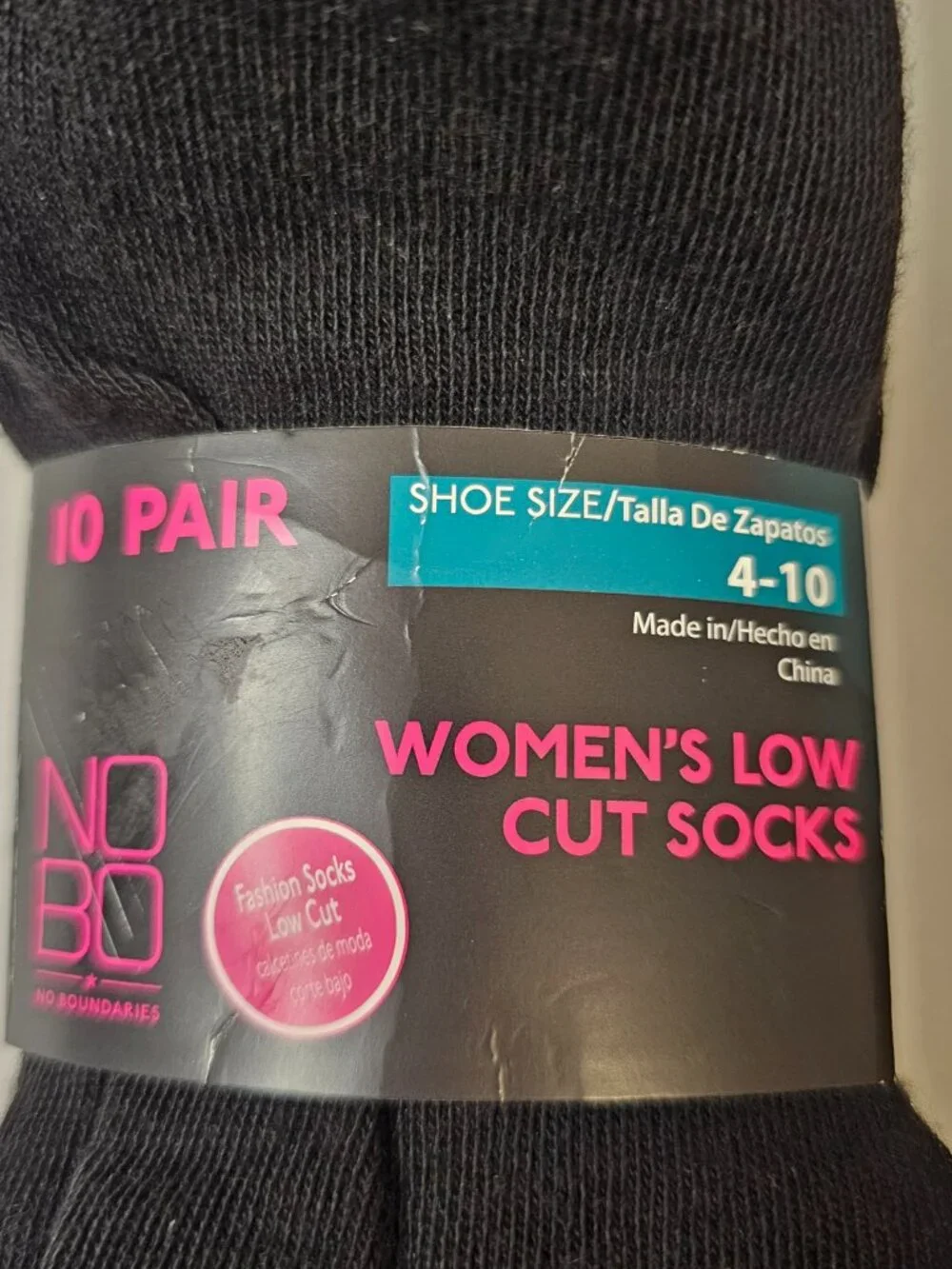 No boundaries, Women's size 4-10, black Low Cut Socks, NWOT